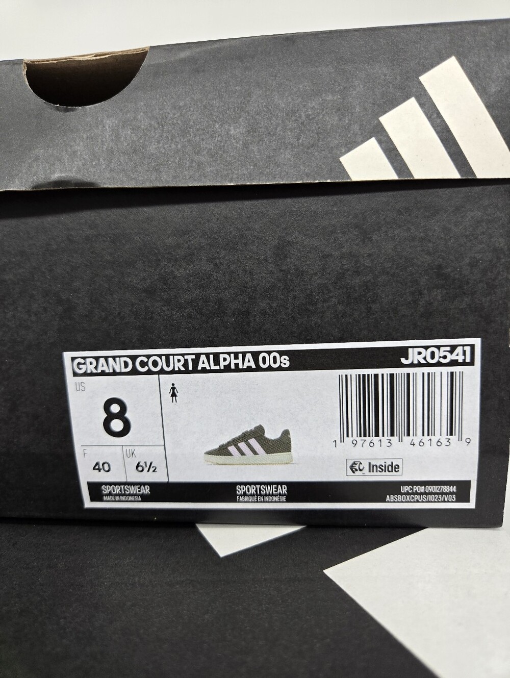 adidas Women's Grand Court Alpha JR0541 Earth Strata Clear Pink Shoes Size 8 - Picture 8 of 8